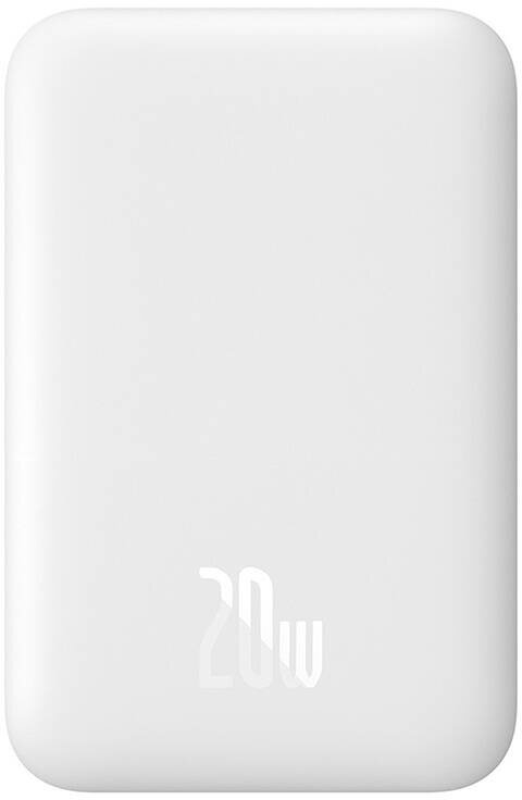 Baterie externa Baseus Magnetic Mini Air Wireless, 6000 mAh, 1x USB-C, 20 W, MagSafe, White