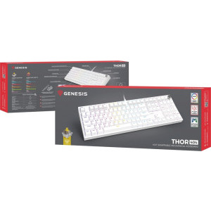 Genesis Thor 404 RGB, Gateron Yellow Pro Switch, Mecanica, White
