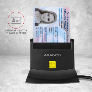 AXAGON Cititor electronic carti de identitate CRE-SM2, USB 2.0