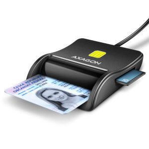 Cititor carduri AXAGON Cititor electronic carti de identitate CRE-SM3SD, USB 2.0