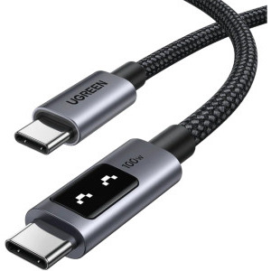 Cablu de date / adaptor Ugreen L509, USB-C Male la USB-C Male, 100 W, 2 m, Black