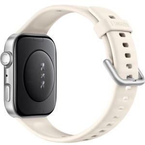 Huawei Watch Fit 4, Silver cu White Fluoroelastomer Strap