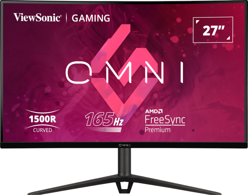 Monitor LED ViewSonic Gaming VX2718-2KPC-MHDJ Curbat 27 inch QHD VA 1 ms 165 Hz FreeSync Premium