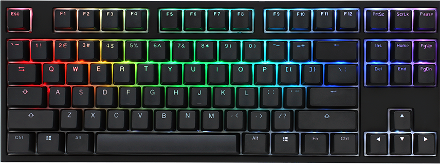 Tastatura Gaming Ducky One 2 TKL RGB Cherry MX Speed Silver Mecanica
