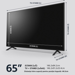 Sony Smart TV KD-65X75WL Seria X75WL 164cm negru 4K UHD HDR