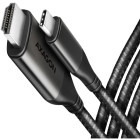 Cablu video AXAGON USB-C Male - HDMI v2.1a Male, 1.8m, negru-gri