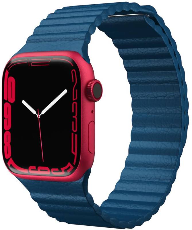 NextOne Leather Loop pentru Apple Watch 42/44/45mm Denim Blue