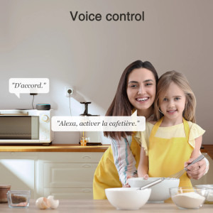 Gosund Priza inteligenta EP8, Wi-Fi, 16 A, 3680 W, Control aplicatie