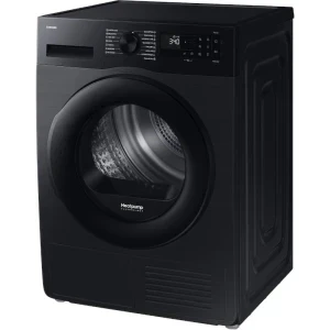 Samsung DV80DG52B0ABLE, Pompa de caldura, 8 kg, Clasa C, Digital Inverter, Hygiene Care, OptimalDry, SmartThings, Iluminare interioara, Negru