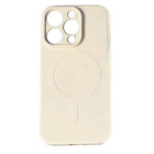 Lemontti Capac protectie spate Silicon MagSafe Crem pentru iPhone 15 Pro Max