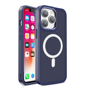 Lemontti Capac protectie spate Color Matte MagSafe Blue iPhone 15 Pro Max