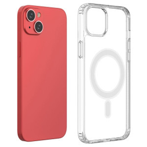 Lemontti Capac protectie spate MagSafe Transparent pentru iPhone 15 Plus
