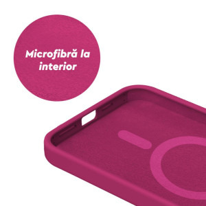 Lemontti Capac protectie spate Liquid Silicon MagCharge Pink pentru iPhone 15 Plus