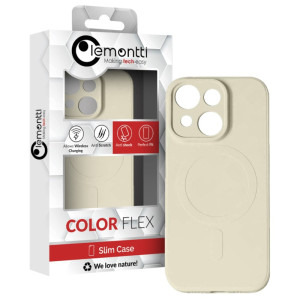Lemontti Capac protectie spate Silicon MagSafe Crem pentru iPhone 15 Plus