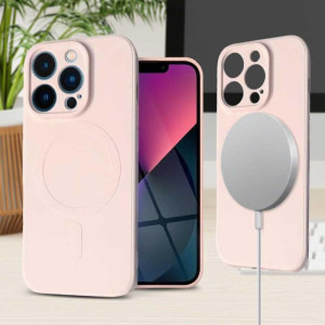Lemontti Capac protectie spate Silicon MagSafe Pink iPhone 15 Pro