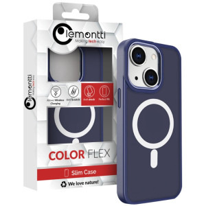 Lemontti Capac protectie spate Color Matte MagSafe Blue pentru iPhone 15