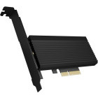 Adaptor Icy Box IB-PCI208-HS 1x PCI-E x4 Male - 1x M.2 PCI-E SSD, negru