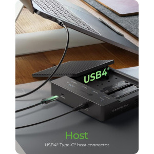 Icy Box IB-4013MCL-C4 1:3 KlonStation 4x M.2 NVMe USB4 Black
