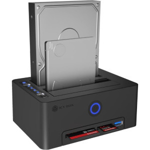 Icy Box IB-1233CL-CR 2-bay CloneStation USB 3.2 Gen 1 Black