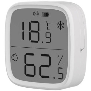 Sonoff Senzor de temperatura & umiditate Smart SNZB-02D, ZigBee, Control vocal, Display LCD