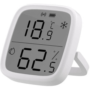 Sonoff Senzor de temperatura & umiditate Smart SNZB-02D, ZigBee, Control vocal, Display LCD