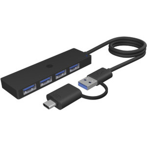 Icy Box IB-HUB1424-C3 4-Port USB 3.2 Gen 1 Black