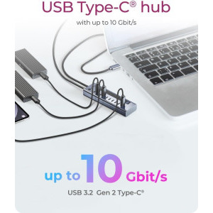 Icy Box IB-HUB1450-C31 10-port USB-C Hub Blue