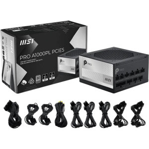 MSI PRO A1000PL PCIE5, 80+ Platinum, 1000W