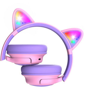 PowerLocus On-Ear, Bobo Cat Ears Kids Purple/Pink