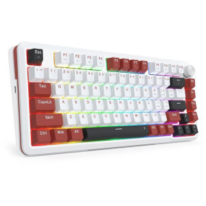 Redragon Stormhunter RGB White/Red Closed Buttom Pink Switch Mecanica
