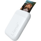Imprimanta Liene Pearl K100 White, Termica, Color, 50 x 76 mm, Bluetooth + 5 coli hartie foto ZINK