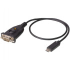 Cablu componente ATEN USB-C Male la RS-232 Male, 0.45m, Negru