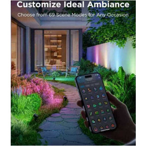 Govee Spoturi LED RGB Smart H7093311, 24 W, 750 lumeni, IP67, Wi-Fi, Bluetooth