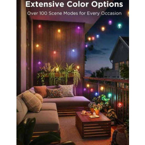 Govee Ghirlanda LED RGB Smart H7025CB1, 24, 1200 lumeni, IP67, Wi-Fi, Bluetooth, 15 m