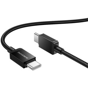 Borofone BX120, USB-C Male la USB-C Male, 60 W, 1 m, Black