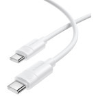 Cablu de date / adaptor Borofone BX123, USB-C Male la USB-C Male, 60 W, 1 m, White