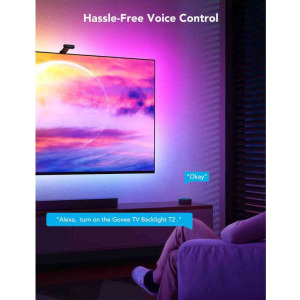 Govee Banda LED pentru TV RGB Smart H605C311, Wi-Fi, Bluetooth, 3.6 m, diagonala 55-65 inch