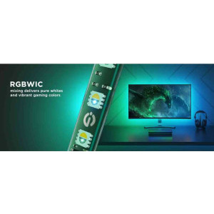 Govee Banda LED pentru TV RGB Smart H8604C12, Wi-Fi, Bluetooth, AI Sync Box 2, diagonala 55-65 inch