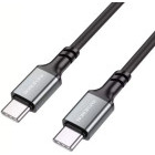 Cablu de date / adaptor Borofone BX83, USB-C Male la USB-C Male, 60 W, 1 m, Black