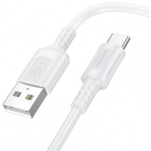 Borofone BX111, USB Male la USB-C Male, 1 m, White