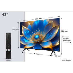 TCL Smart TV QLED 50P71K Seria P71K 126cm 4K UHD HDR