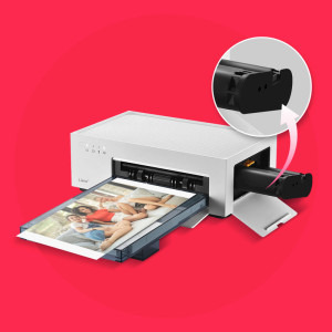 Liene Amber M100, Termica, Color, 100 x 148 mm, Wi-Fi + 100 coli hartie foto + 3x cartuse ribbon