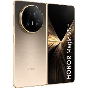 Honor Magic V5, 512GB, 12GB RAM, Dual SIM, 5G, 5-Camere, Dawn Gold + Casti HONOR Choice Earbuds Clip Purple incluse
