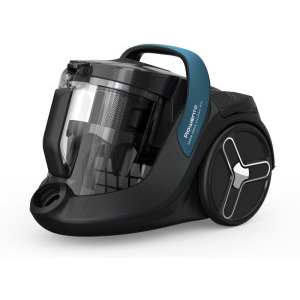 Rowenta Green Force Cyclonic Max RO7B11EA, fara sac, 900W, 2.5L, Negru/Albastru