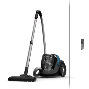 Rowenta Green Force Cyclonic Max RO7B11EA, fara sac, 900W, 2.5L, Negru/Albastru