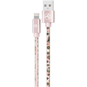 Cablu periferice Tellur USB tip A Male la Lightning Male, 1 m, Roz