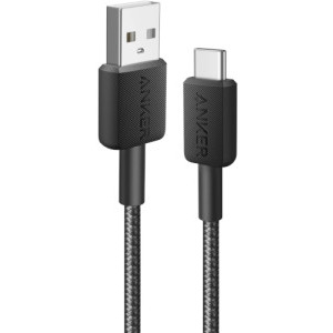 Cablu de date / adaptor Anker 322, USB Male la USB-C Male, 1.8 m, Black