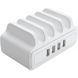 Orico DUK-4P, 4x USB, 30W, Smart IC, White