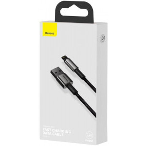 Baseus Tungsten CALWJ-A01, USB Male la Lightning Male, 2 m, Black