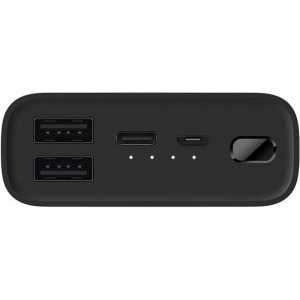 Xiaomi Mi Power Bank 3 Ultra Compact, 10000 mAh, 2x USB, 1x USB, 3A, Black